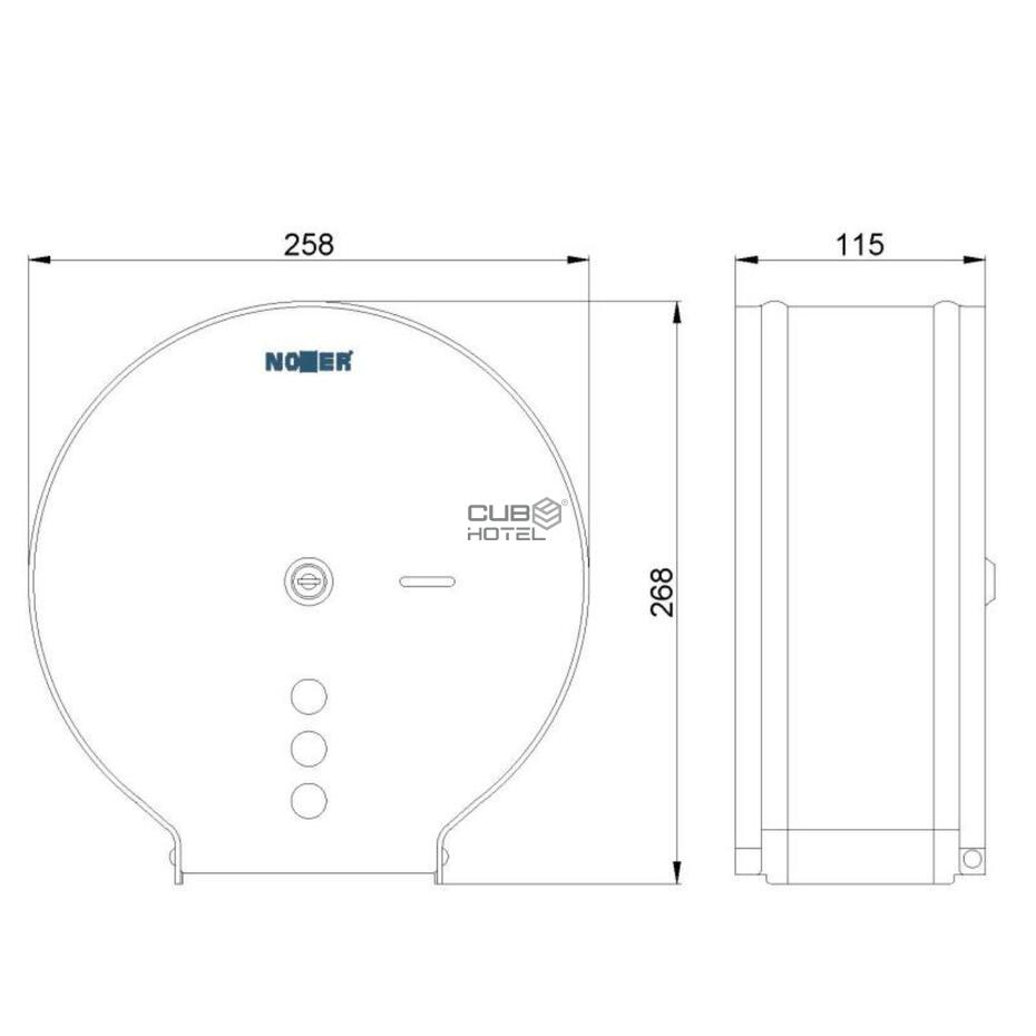 Brushed Stainless Steel Industrial Roll Holder